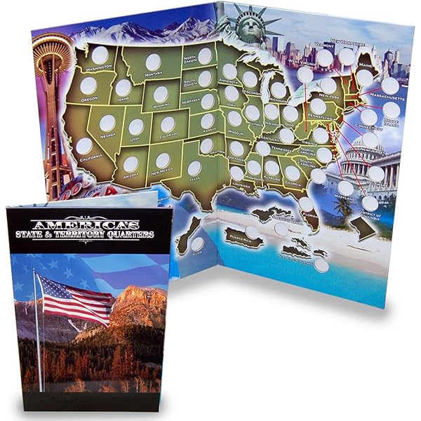 Amazon | Statehood Quarters Map | Whitman Pub. Llc | Coins & Medals